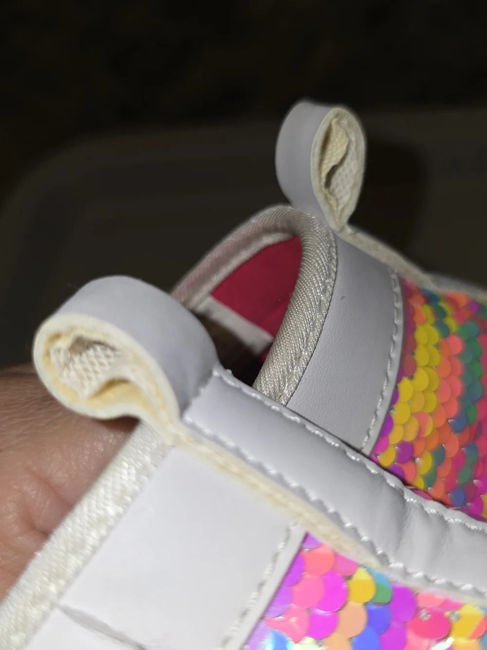 JoJo Siwa Reversible Sequin High Top Sneakers Rainbow Sparkle Girls Shoes - GUC